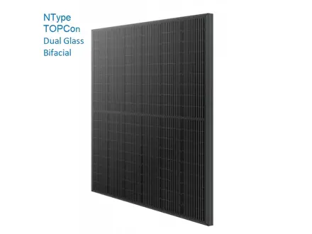 SOLÁRNÍ PANEL SUNPRO SPDG450-N96R12, MONO 450WP (ČERNÝ), NTYPE TOPCON DUAL GLASS BIFACIÁL.