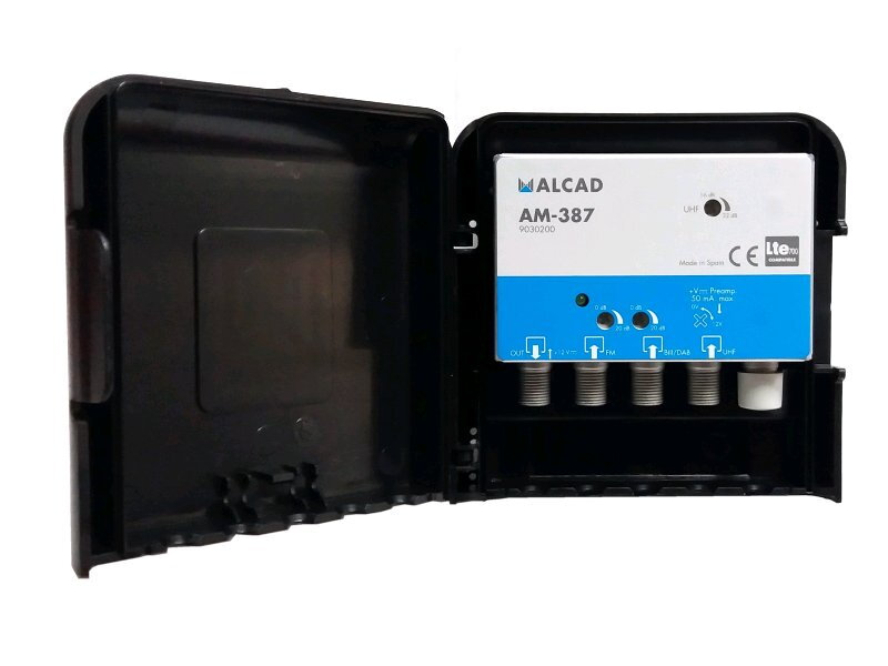 Alcad AM - 387 zesilovač / FM / DAB-BIII / UHF / LTE700 Alcad AM - 387 zesilovač / FM / DAB-BIII / UHF / LTE700