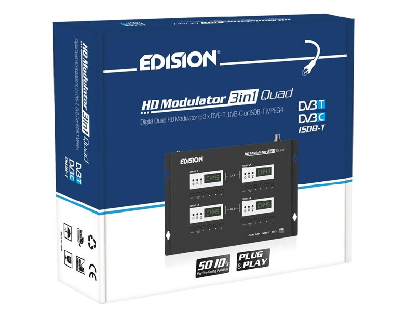 Modulátor EDISION HDMI 3in1  QUAD 4x HDMI