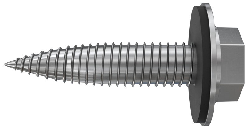 Samořezný nerezový šroub fischer Solar-Screw 6x25 s EPDM podložkou